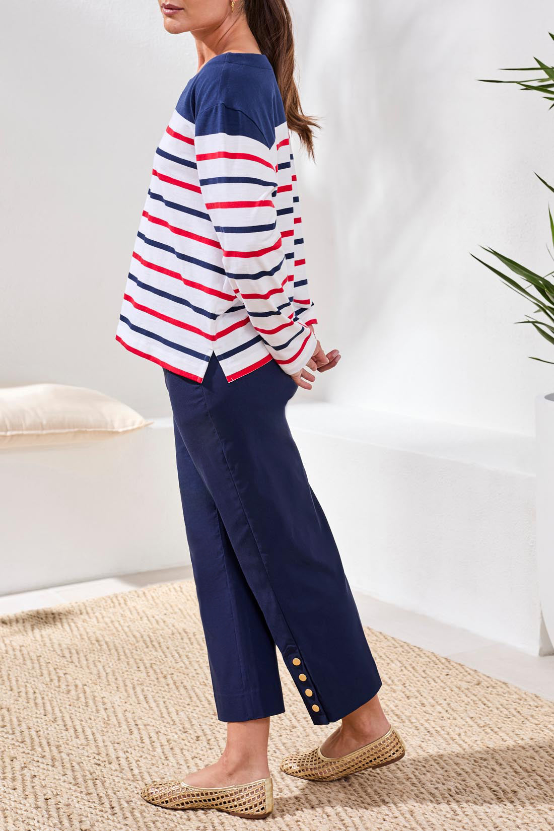 Tribal Jana Boatneck Top - Sangria