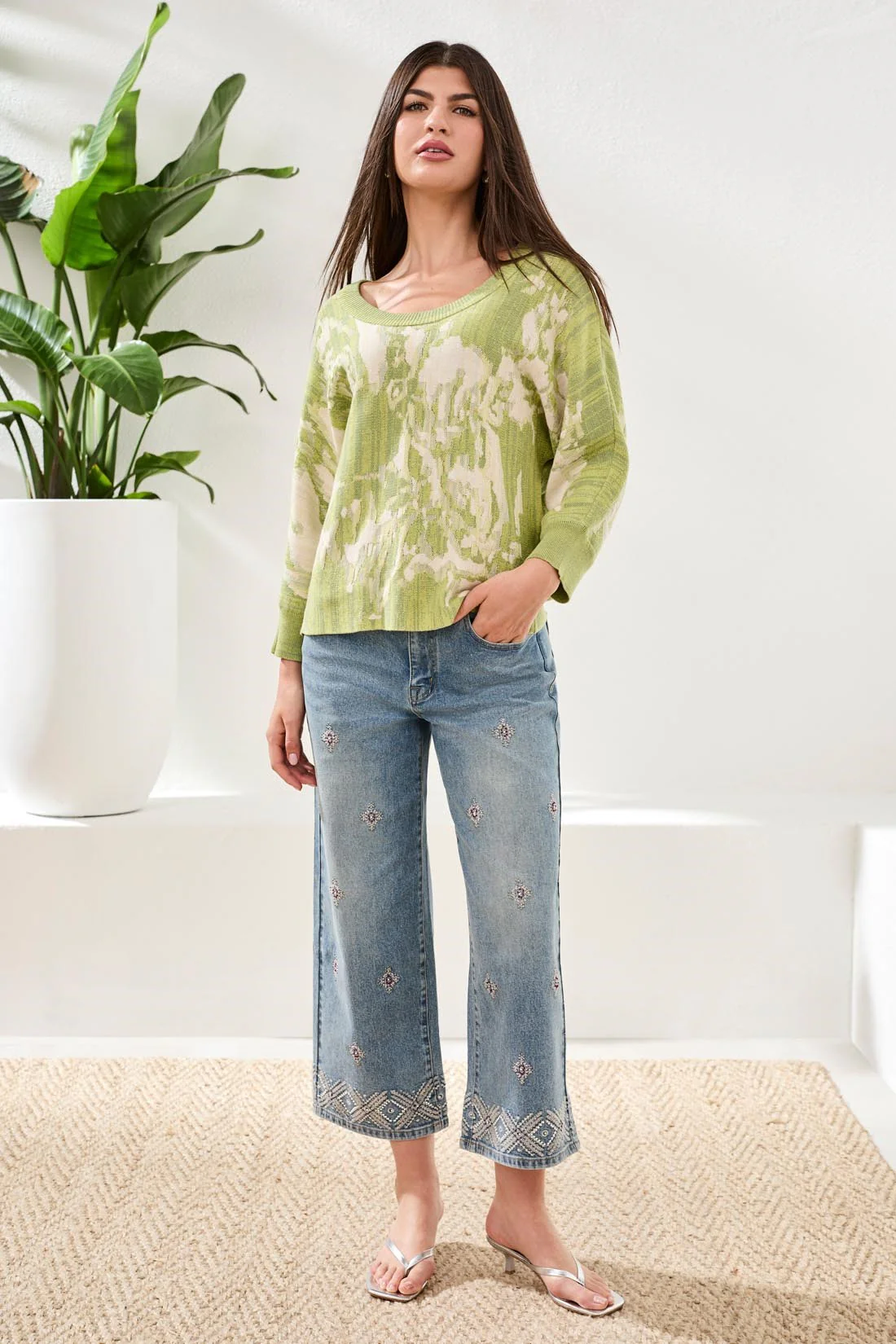 Tribal Jeannie Sweater - Lemongrass