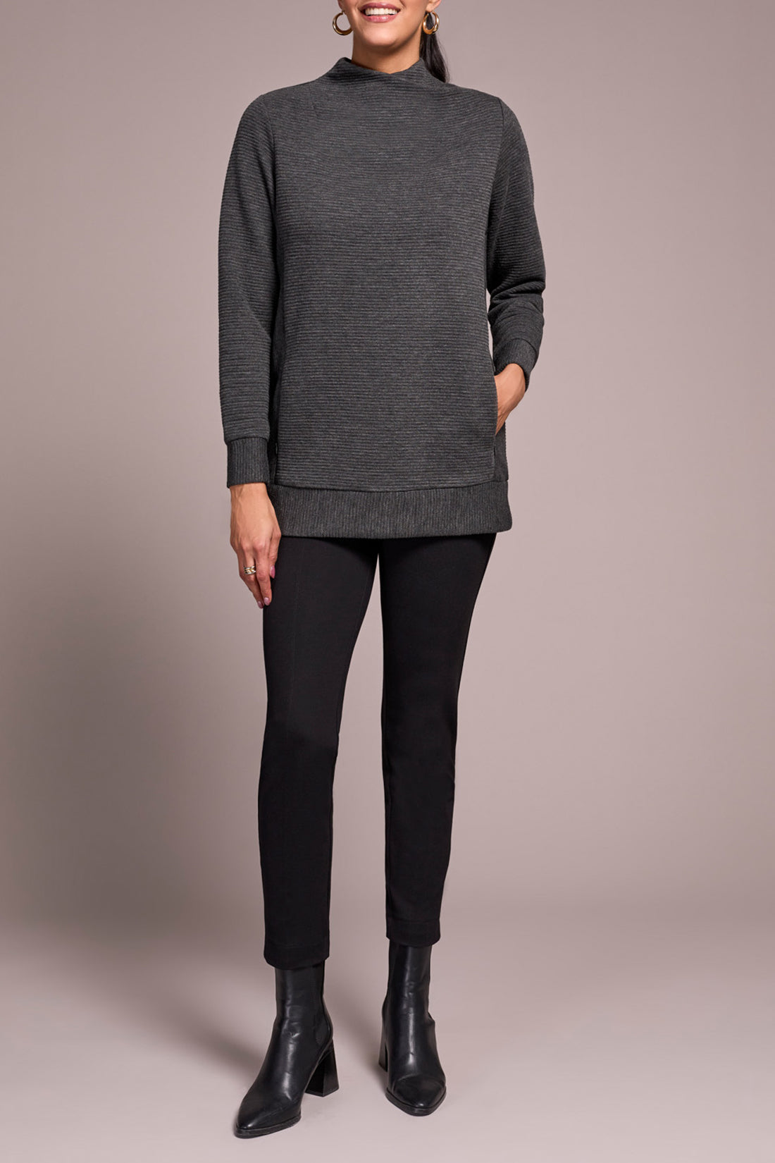 Tribal Jenna Tunic - Charcoal