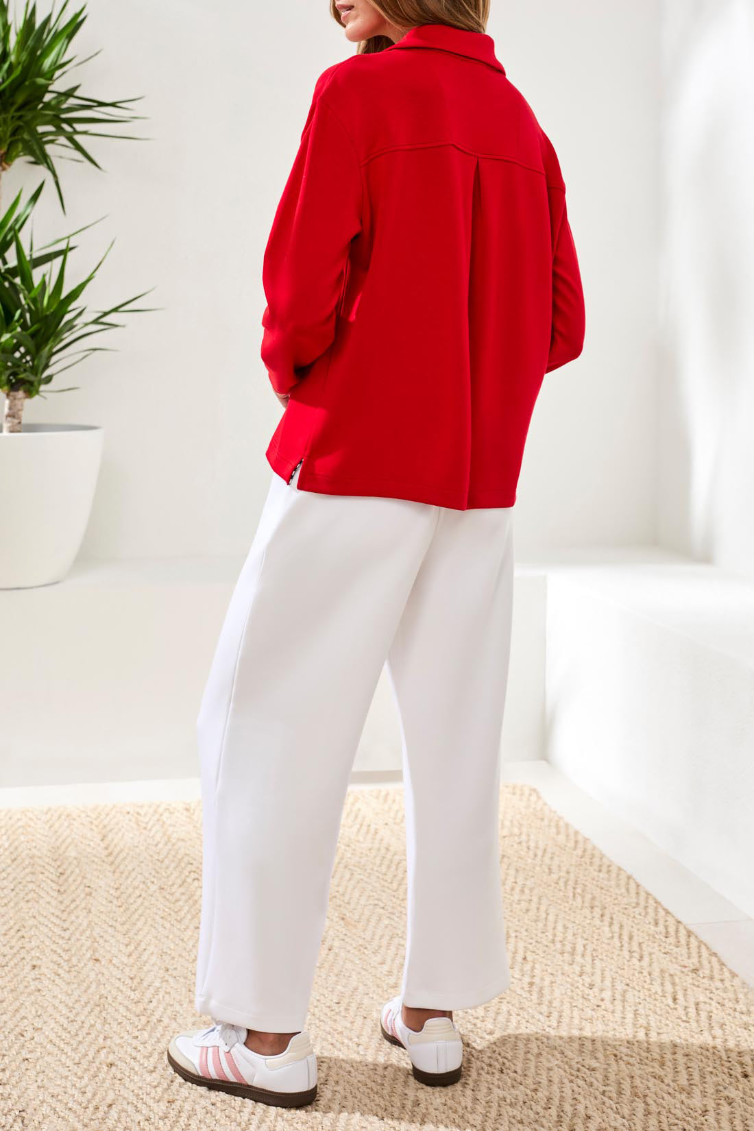 Tribal Jodi Johnny Collar Top - Sangria