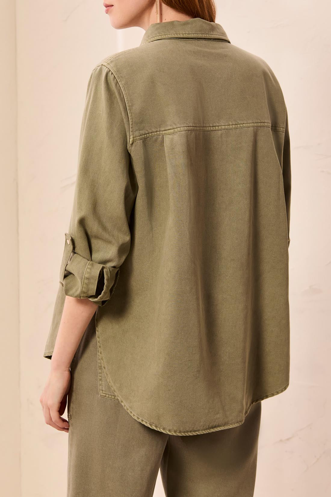 Tribal Josie Denim Shirt - Olive Stone
