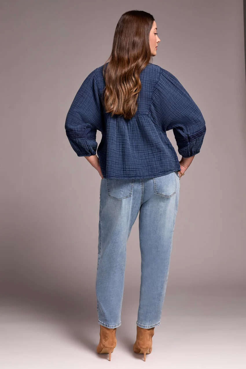 Tribal Kallie Wide Sleeve Blouse - Nightfall