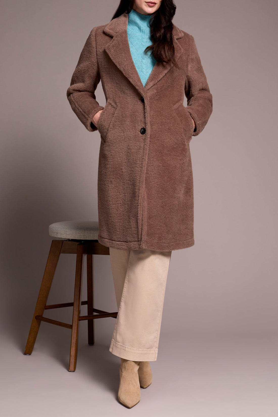 Tribal Kate Buttonfront Coat - Fossil