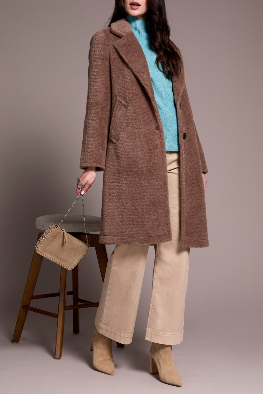 Tribal Kate Buttonfront Coat - Fossil