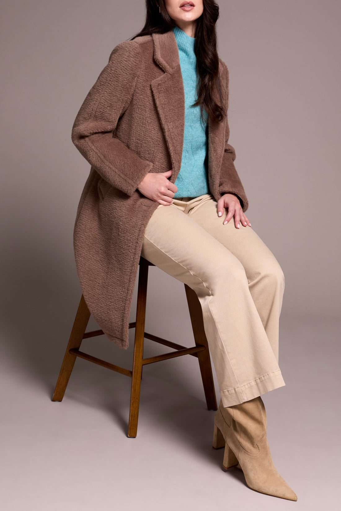 Tribal Kate Buttonfront Coat - Fossil