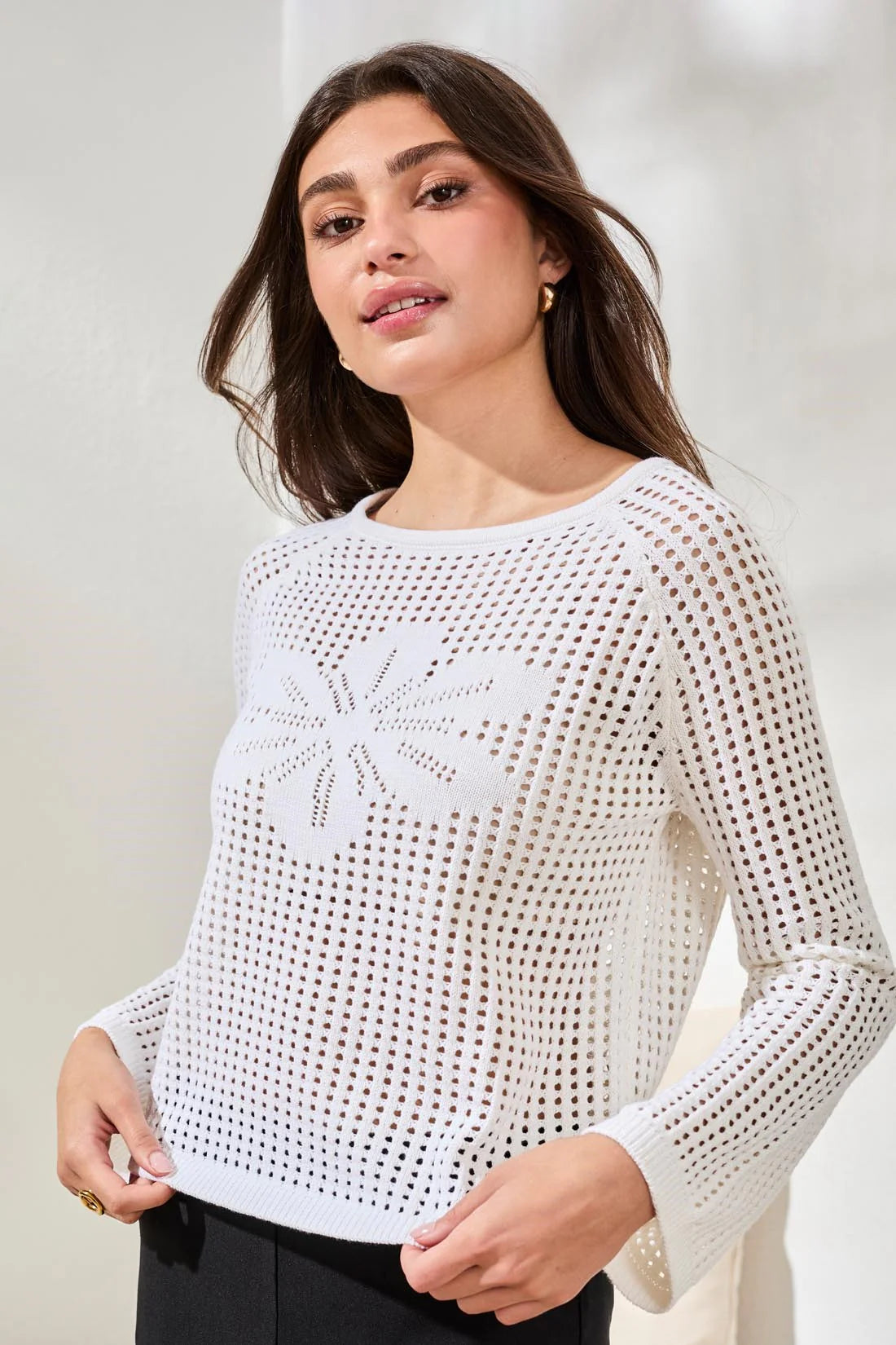 Tribal Kelly Sweater - White