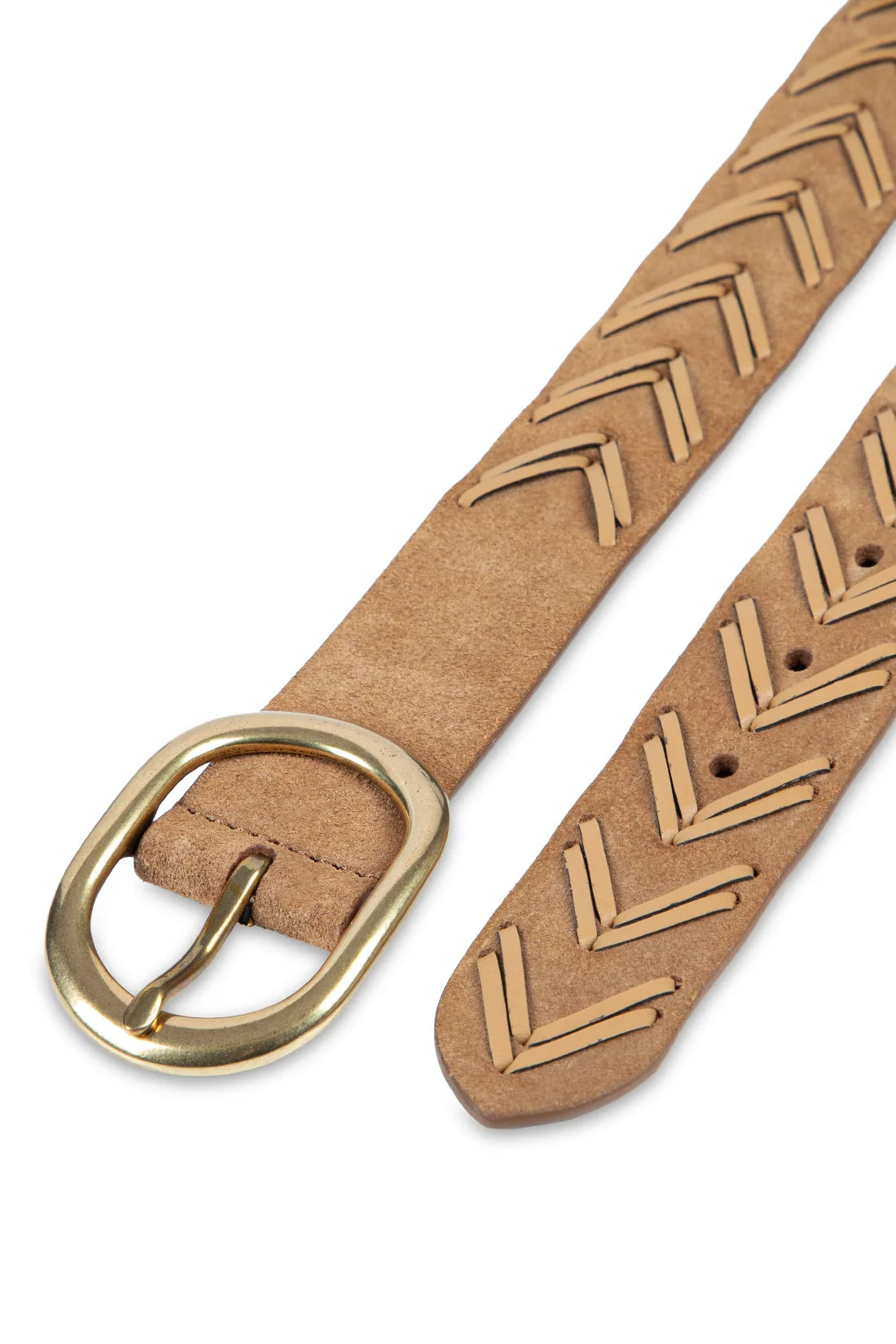 Tribal Laced Belt - Tan