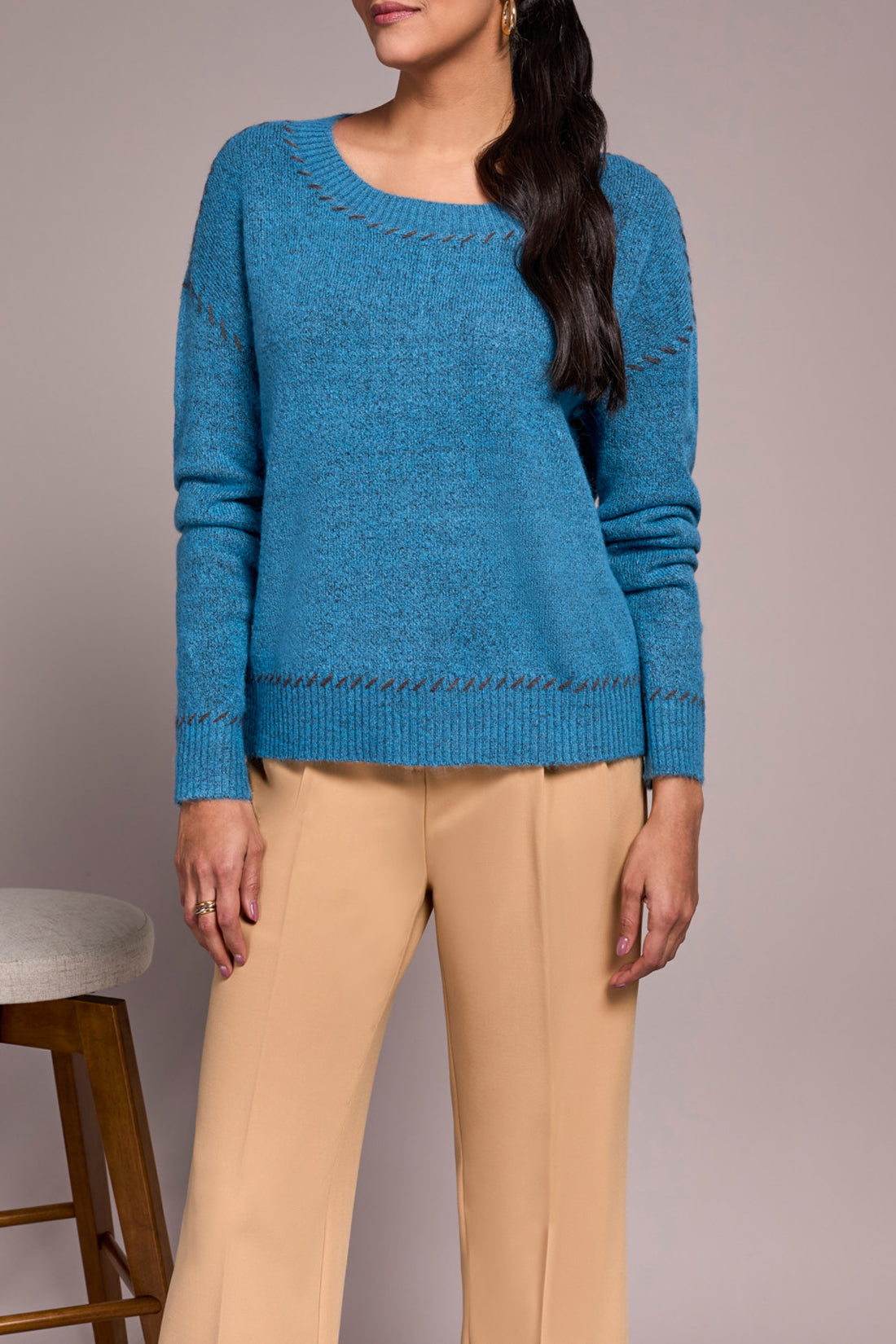 Tribal Lena Crew Neck Sweater - Celestial