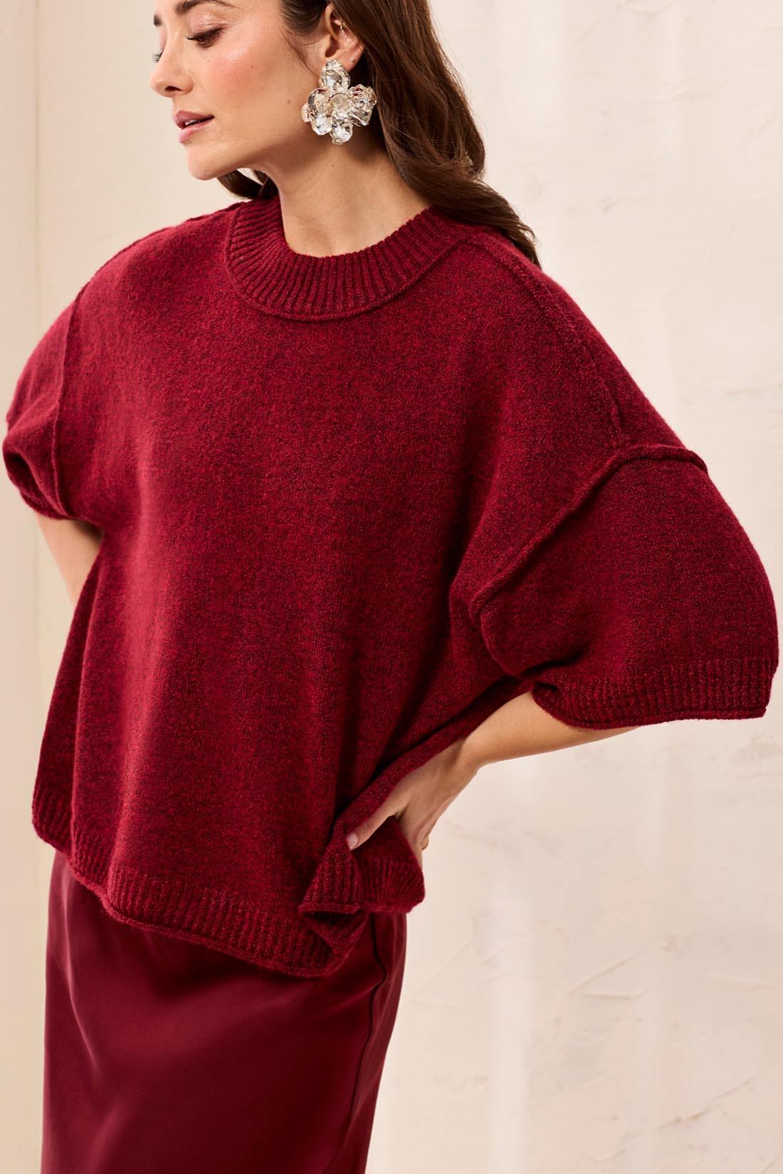 Tribal Lofty SS Sweater - Pinot
