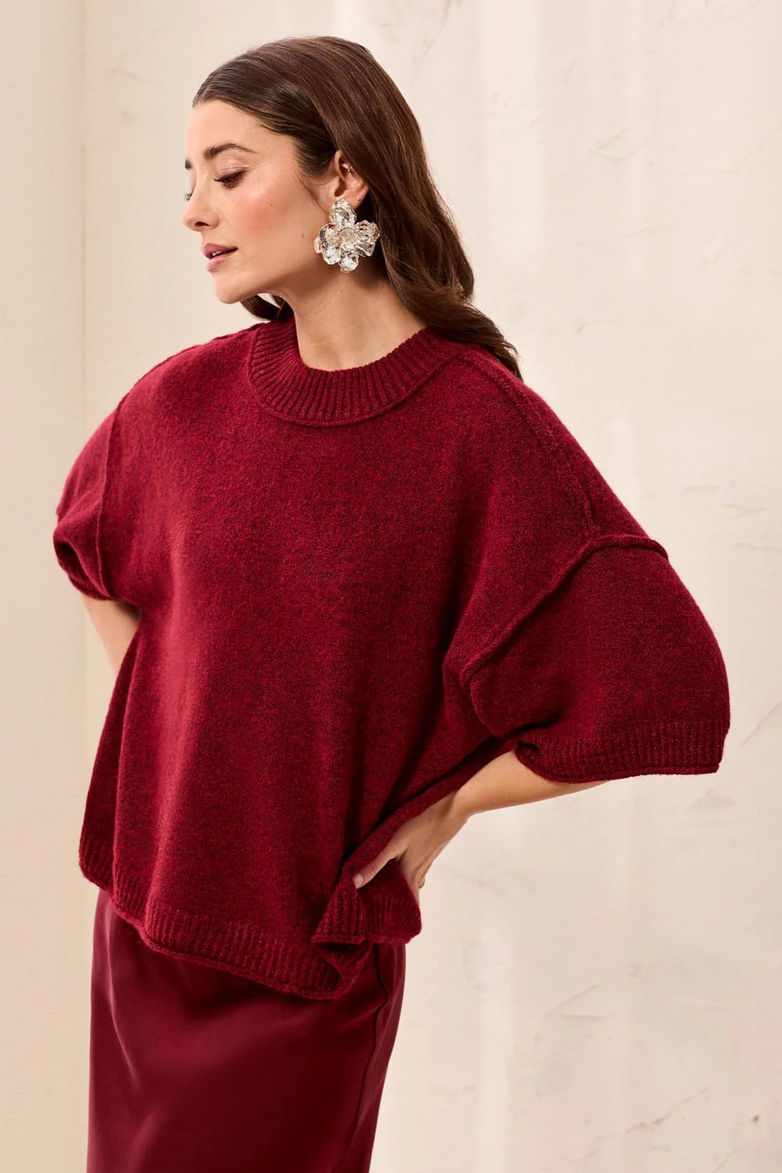 Tribal Lofty SS Sweater - Pinot