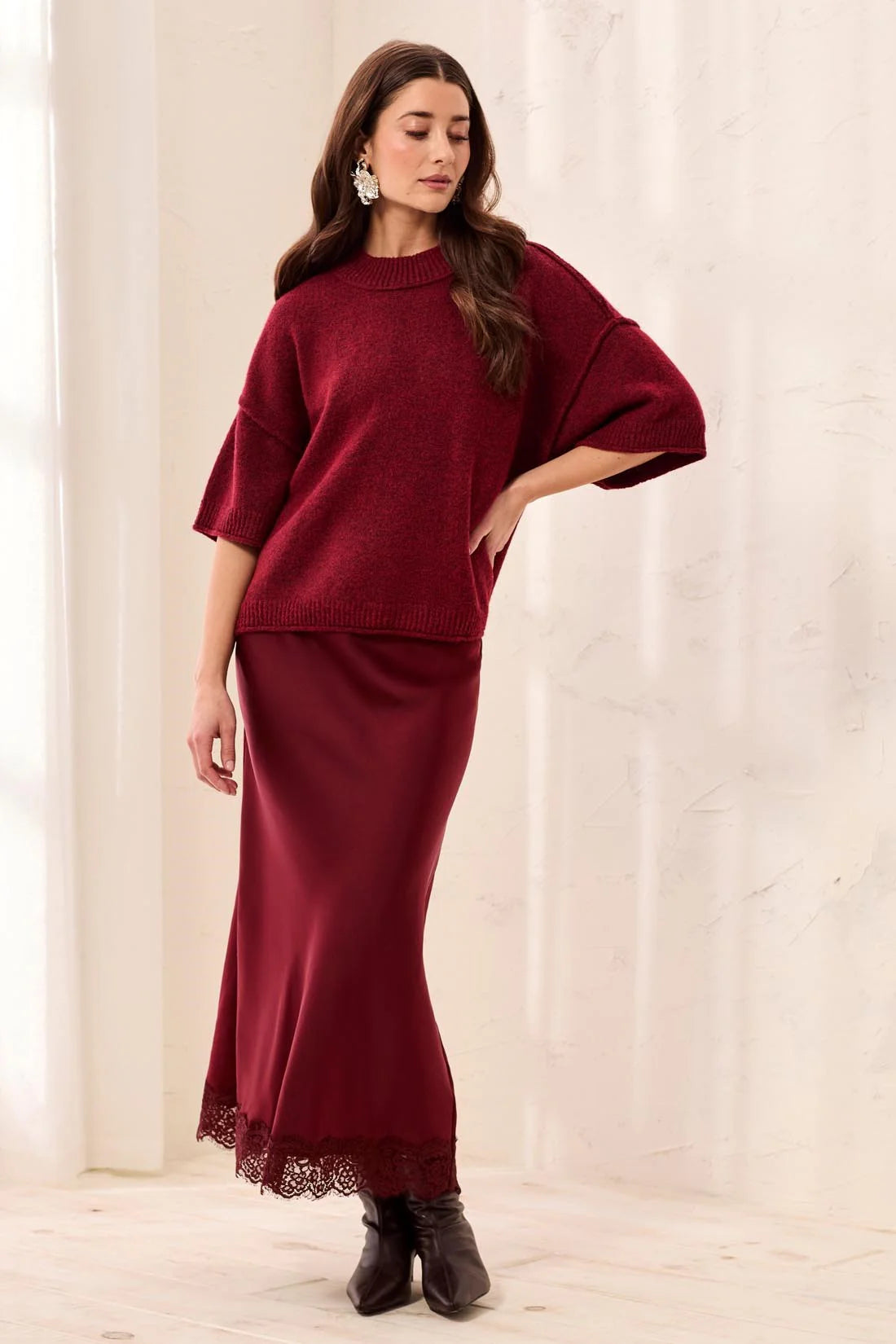 Tribal Lofty SS Sweater - Pinot