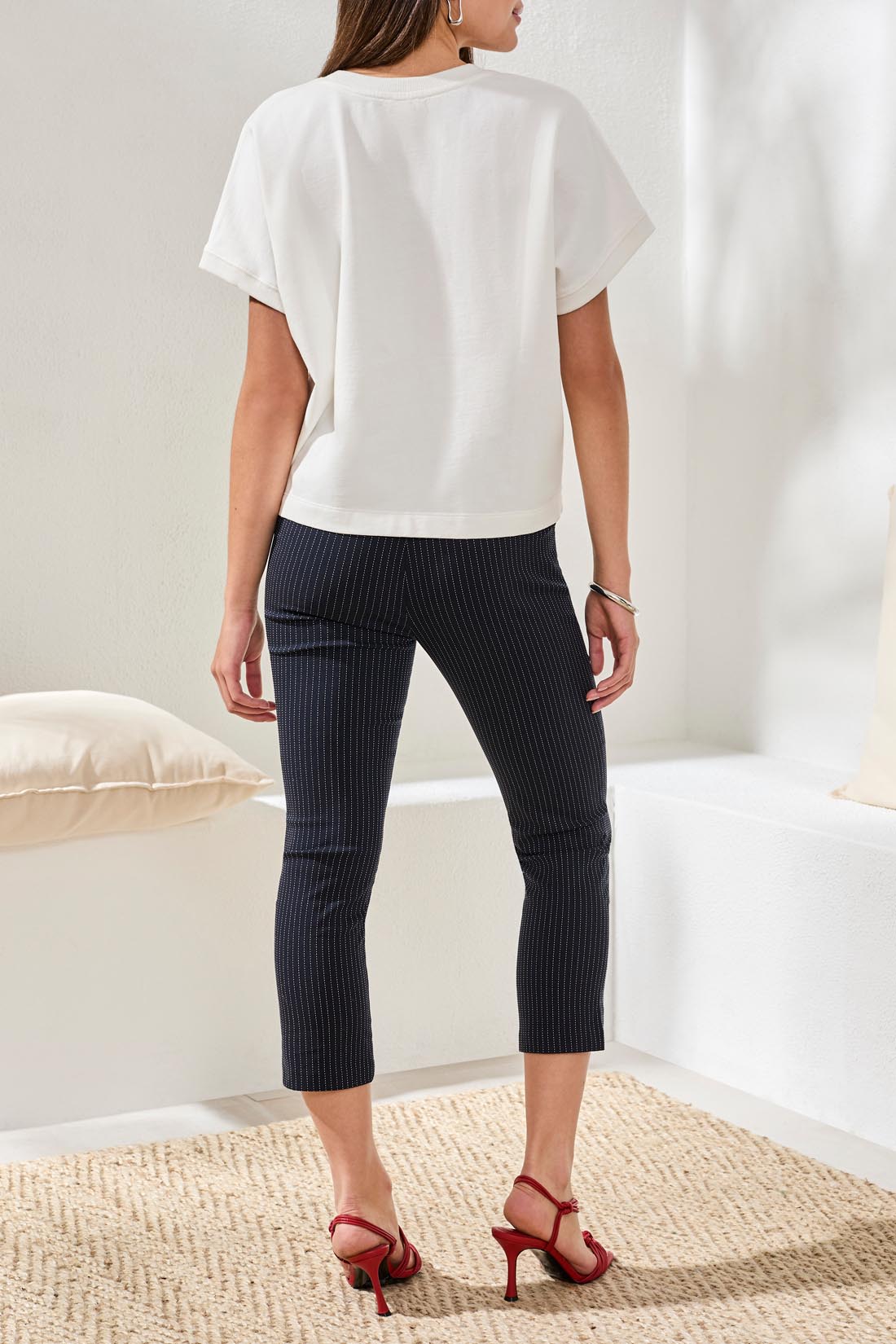 Tribal Lola Embellished Tee - White