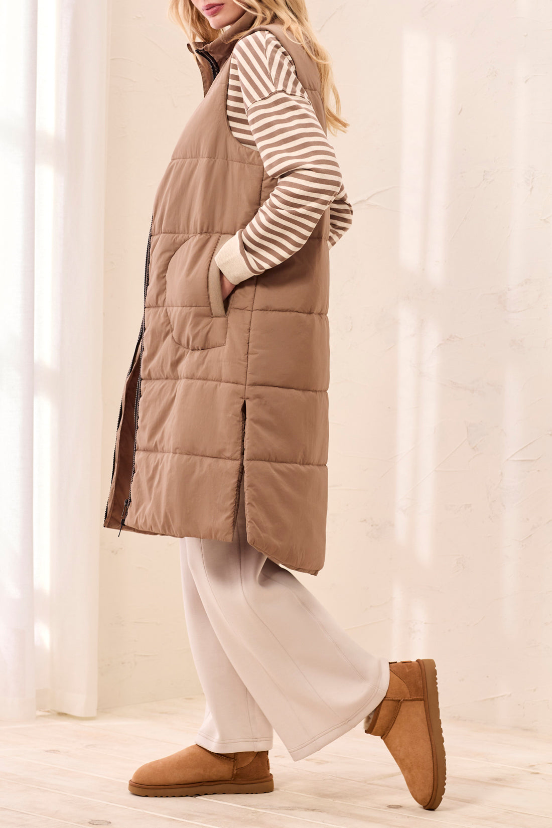 Tribal Long Vest - Fossil