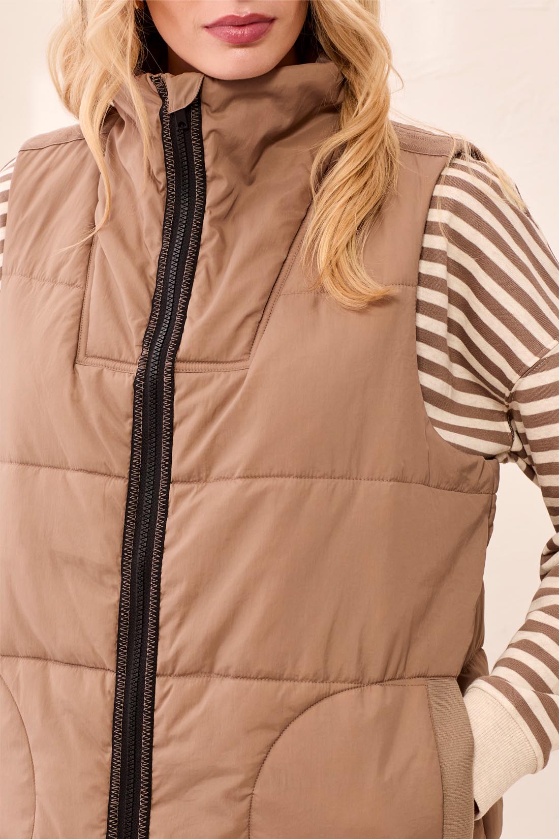Tribal Long Vest - Fossil