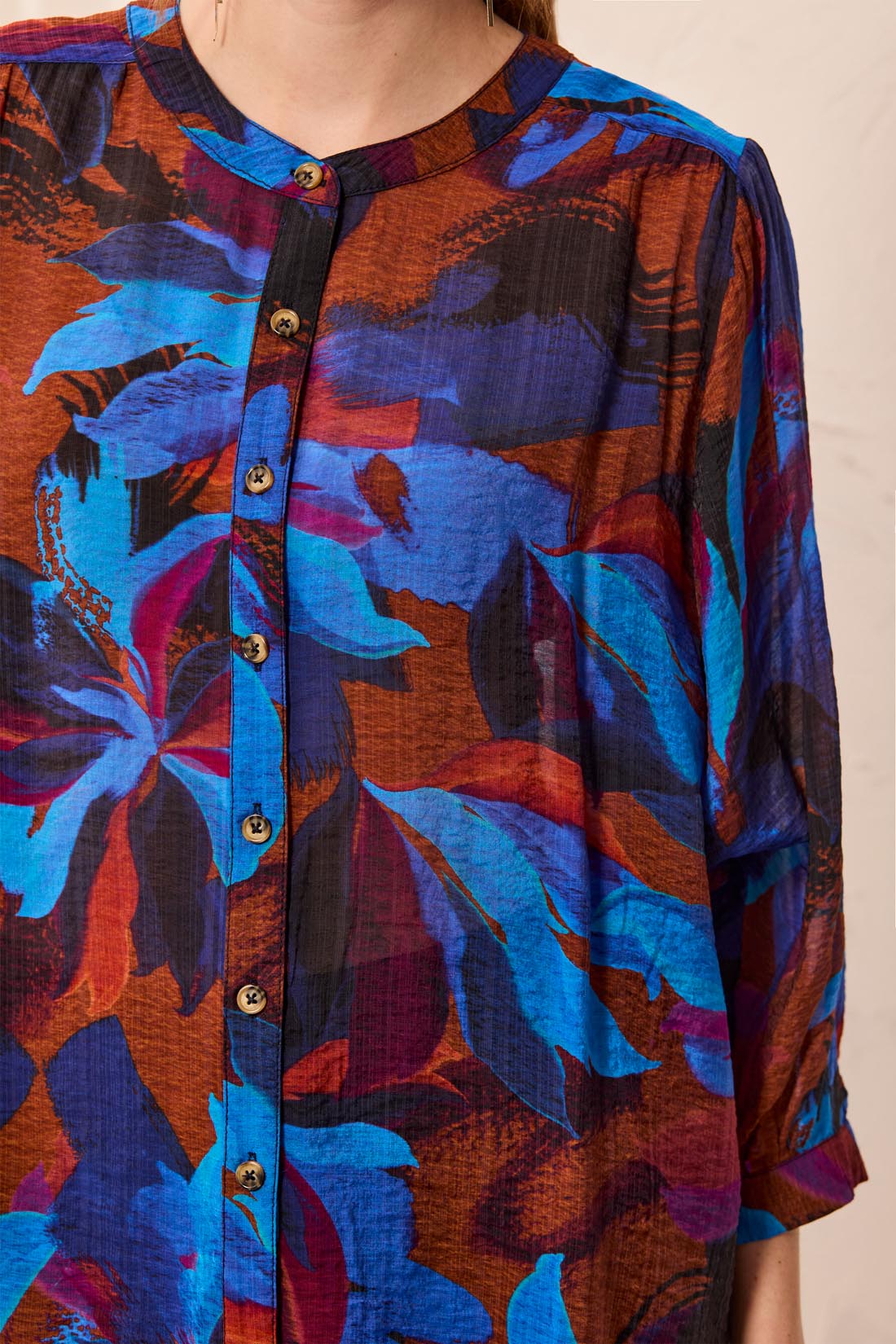 Tribal Mary Blouse - Sharp Blue