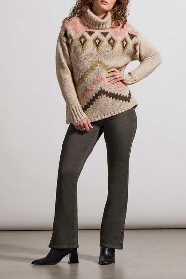 Tribal Megan Turtleneck - Oatmeal Clothing - Tops - Sweaters - Pullovers - Heavy Knit Pullovers by Tribal | Grace the Boutique