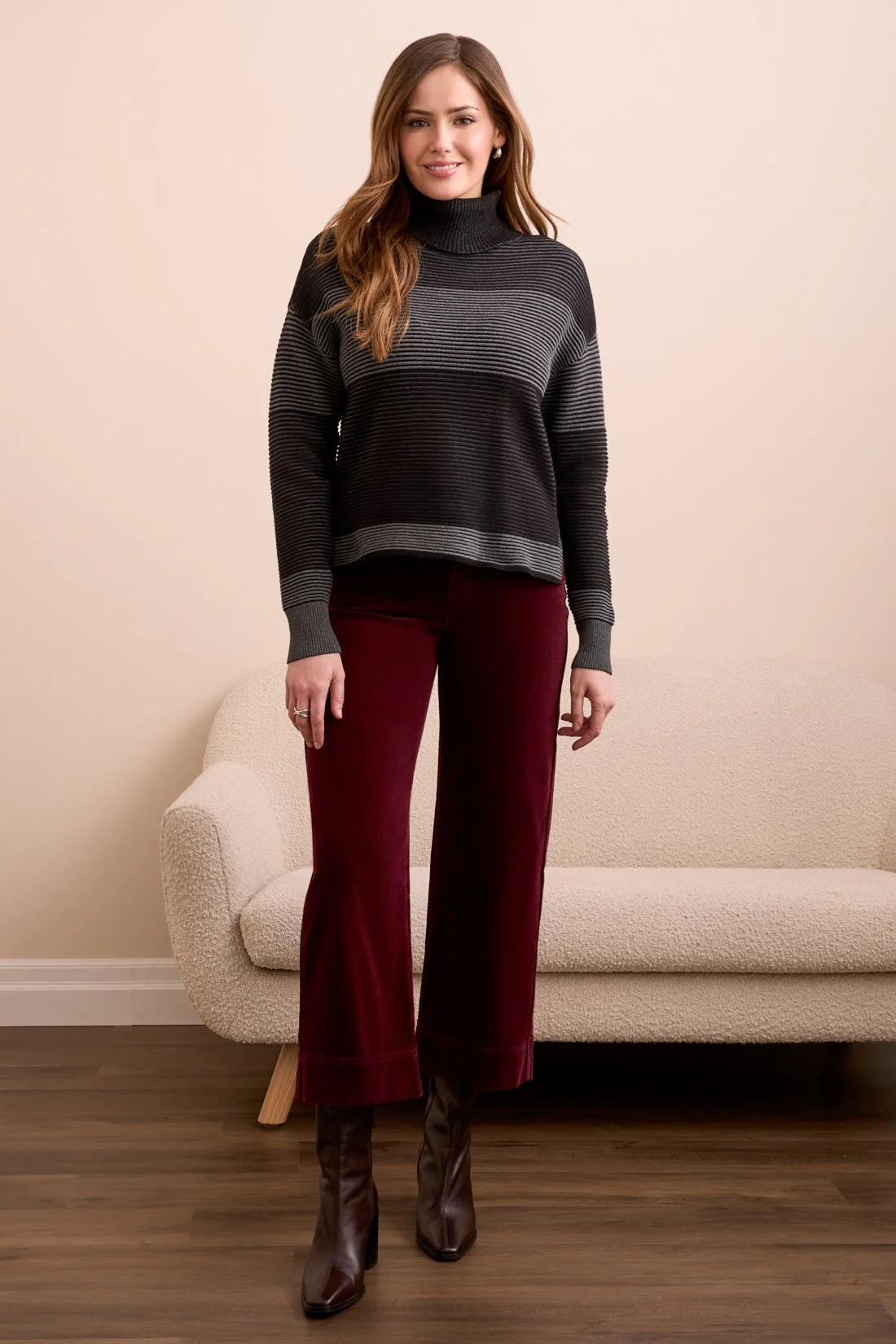 Tribal Millie High-Low Sweater - Black