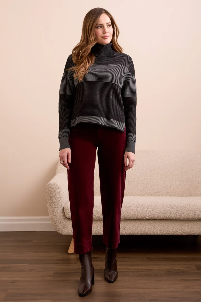 Tribal Millie High-Low Sweater - Black