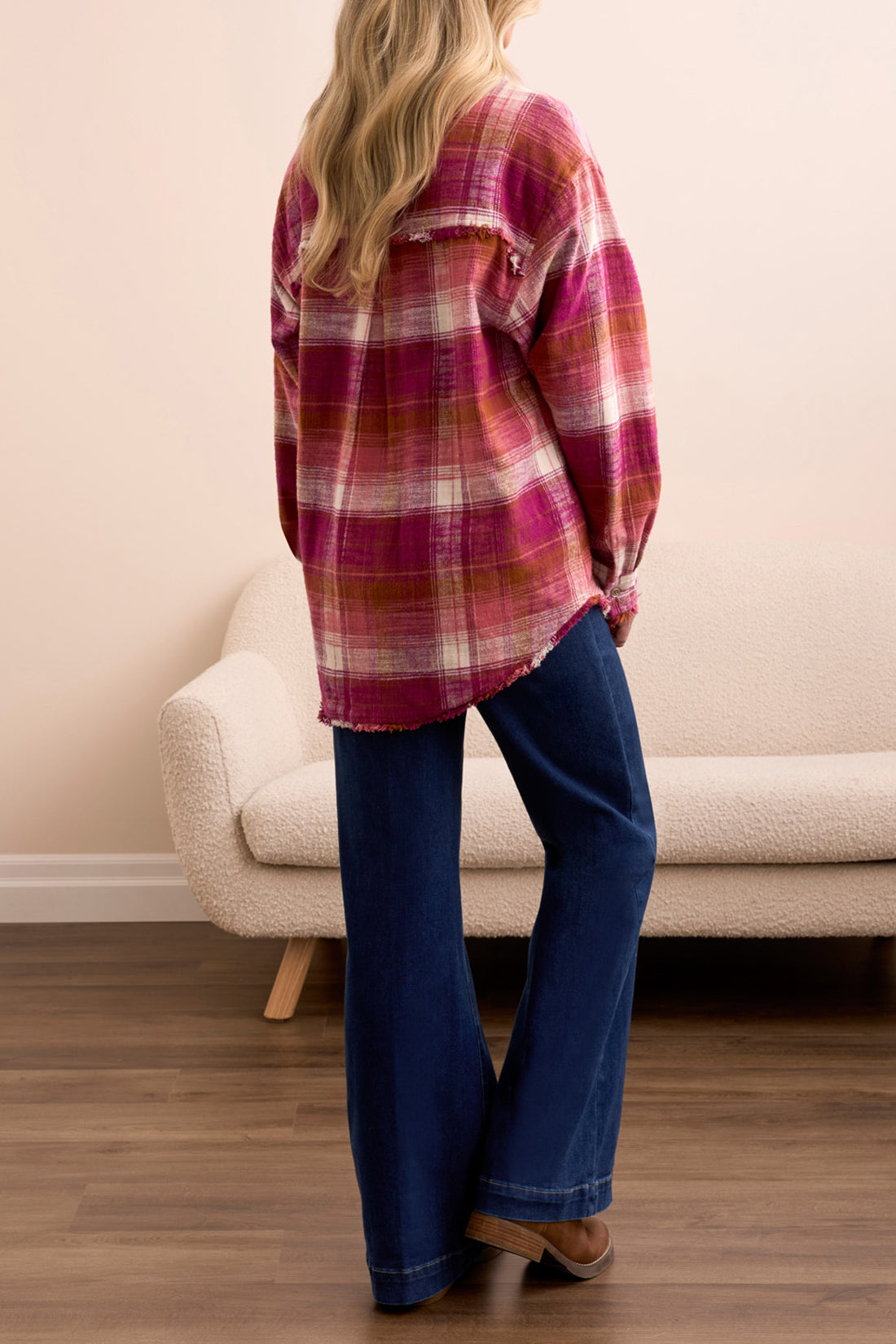 Tribal Monica Plaid Blouse - Plumwine