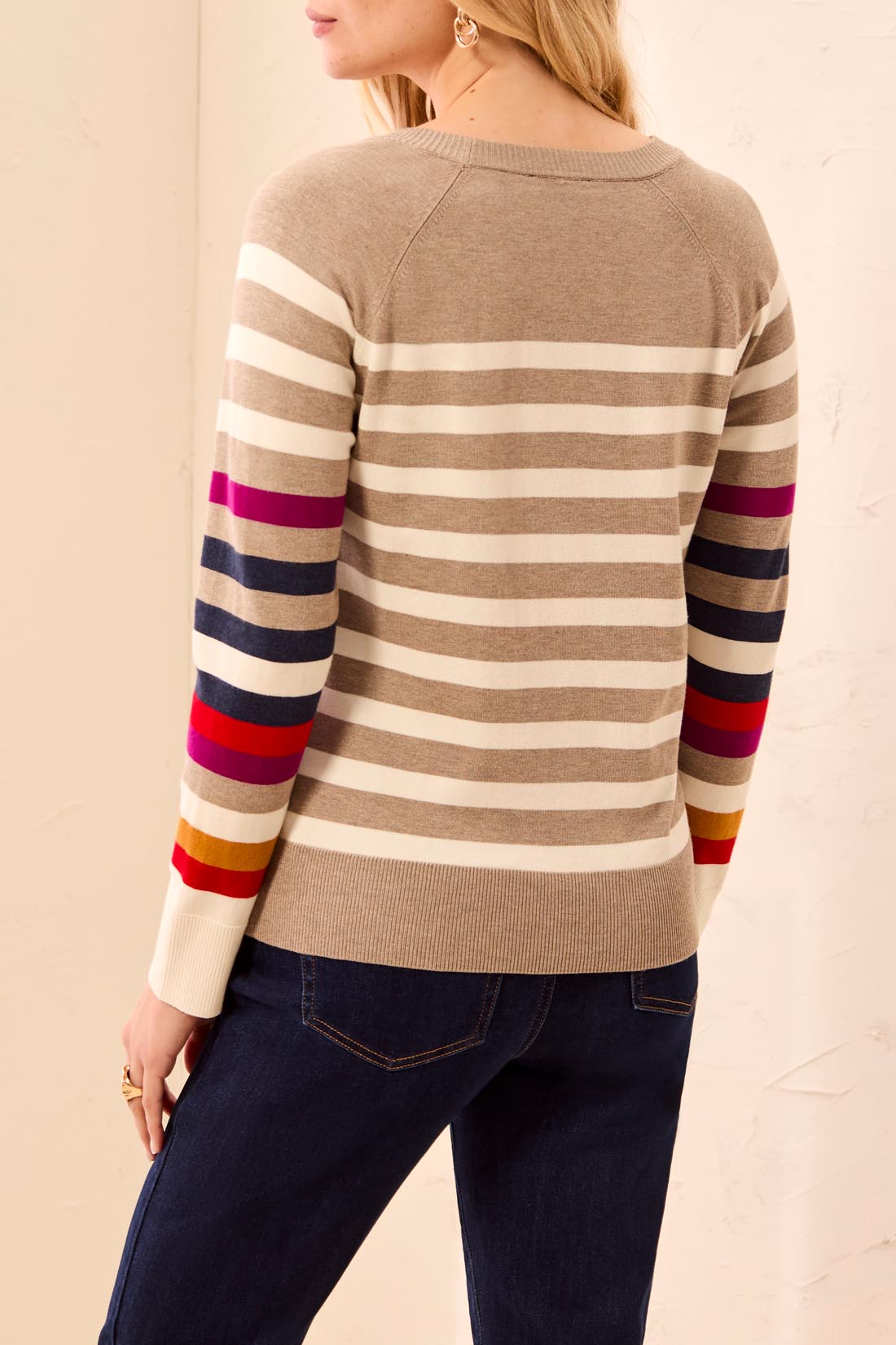 Tribal Multi Stripe Sweater - Fossil