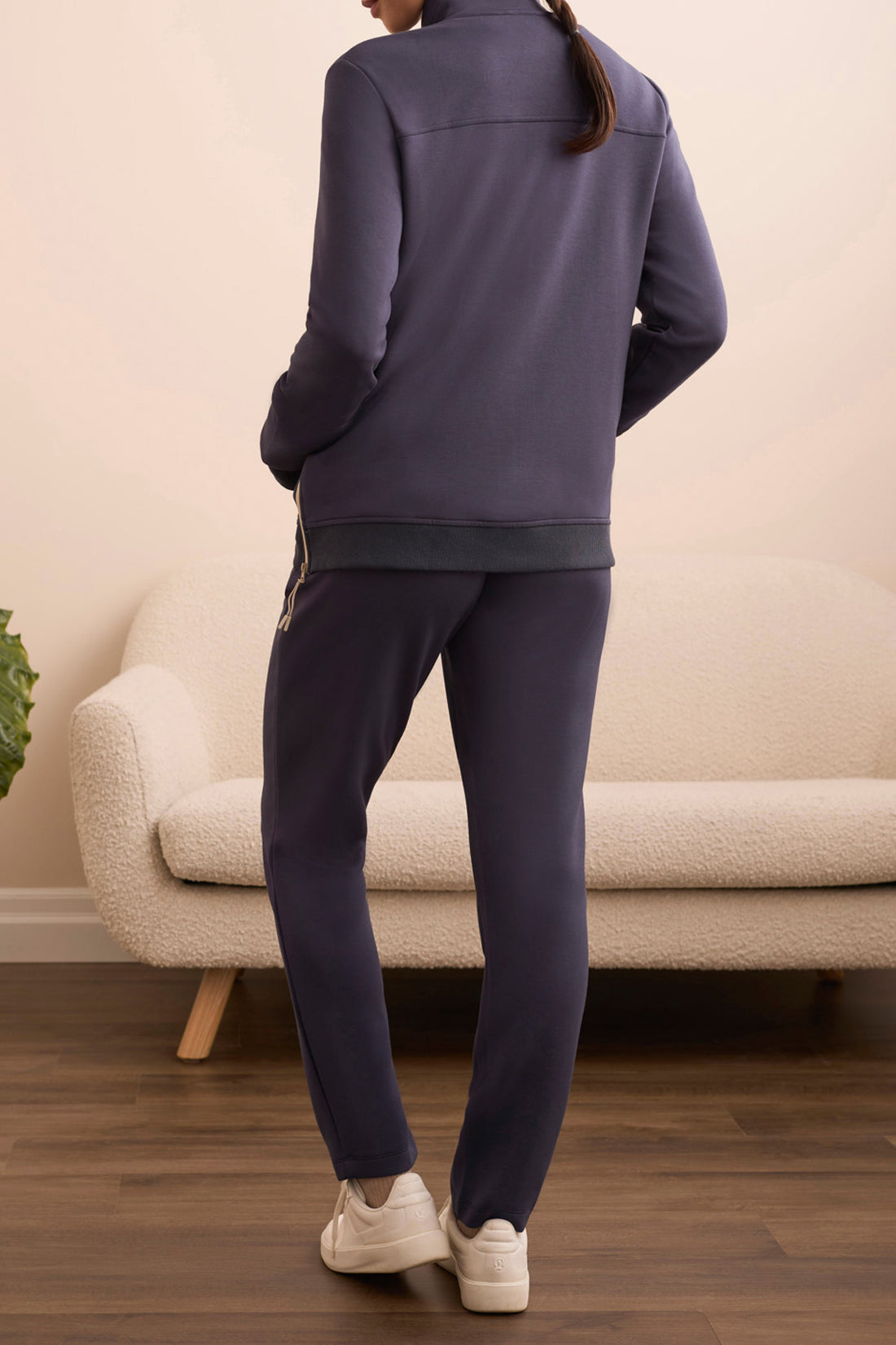 Tribal Nina Mock Neck Cardi - Sapphire