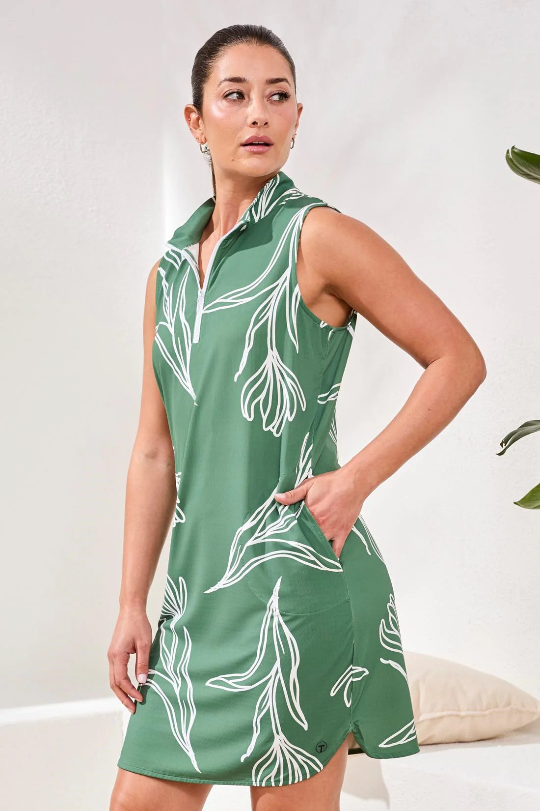 Tribal Active Dress - Greenery