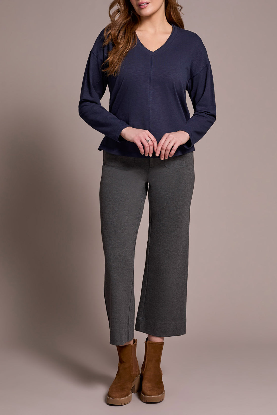 Tribal Phoebe V-Neck Top - Sapphire