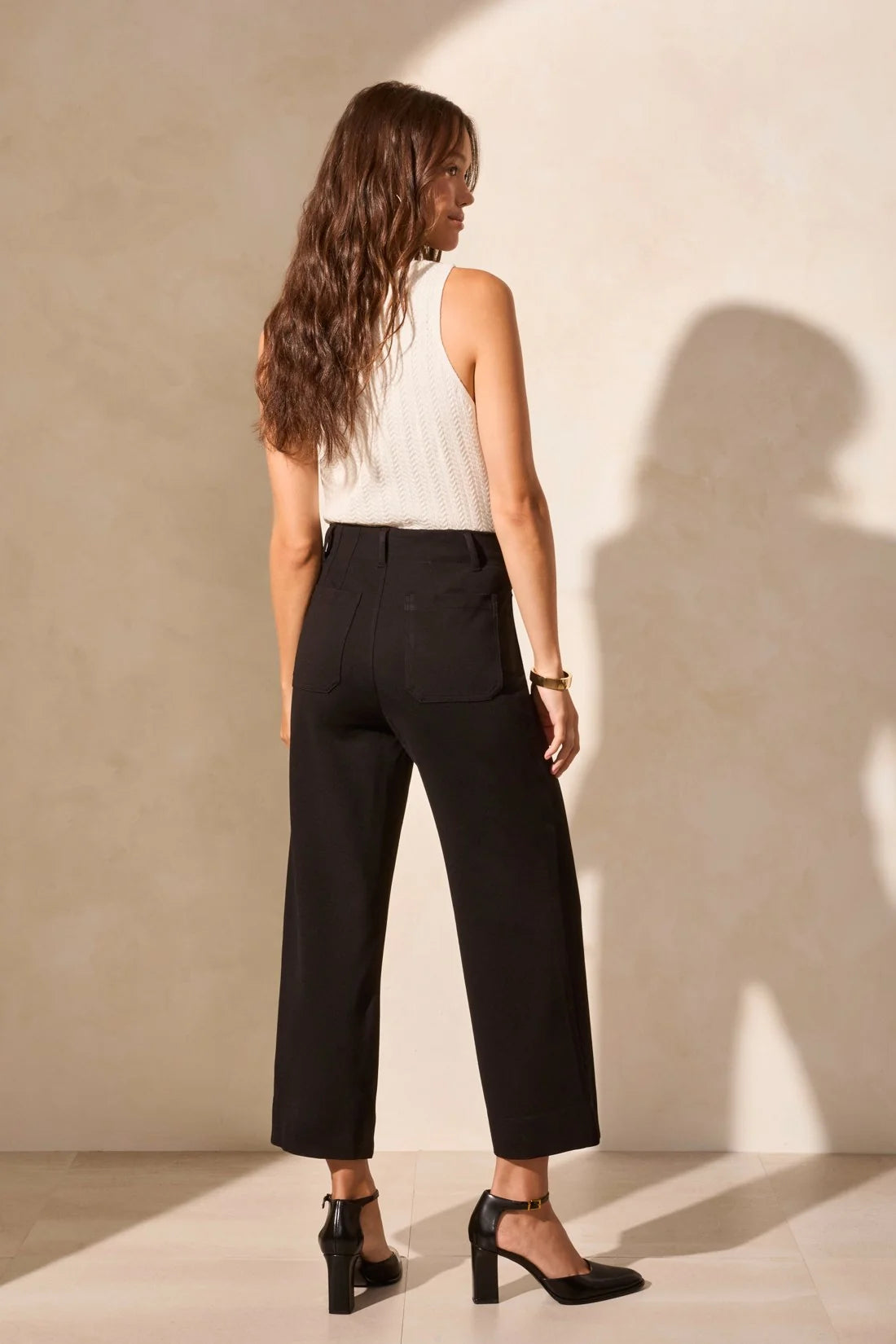 Tribal Ponte Cropped Pant - Black