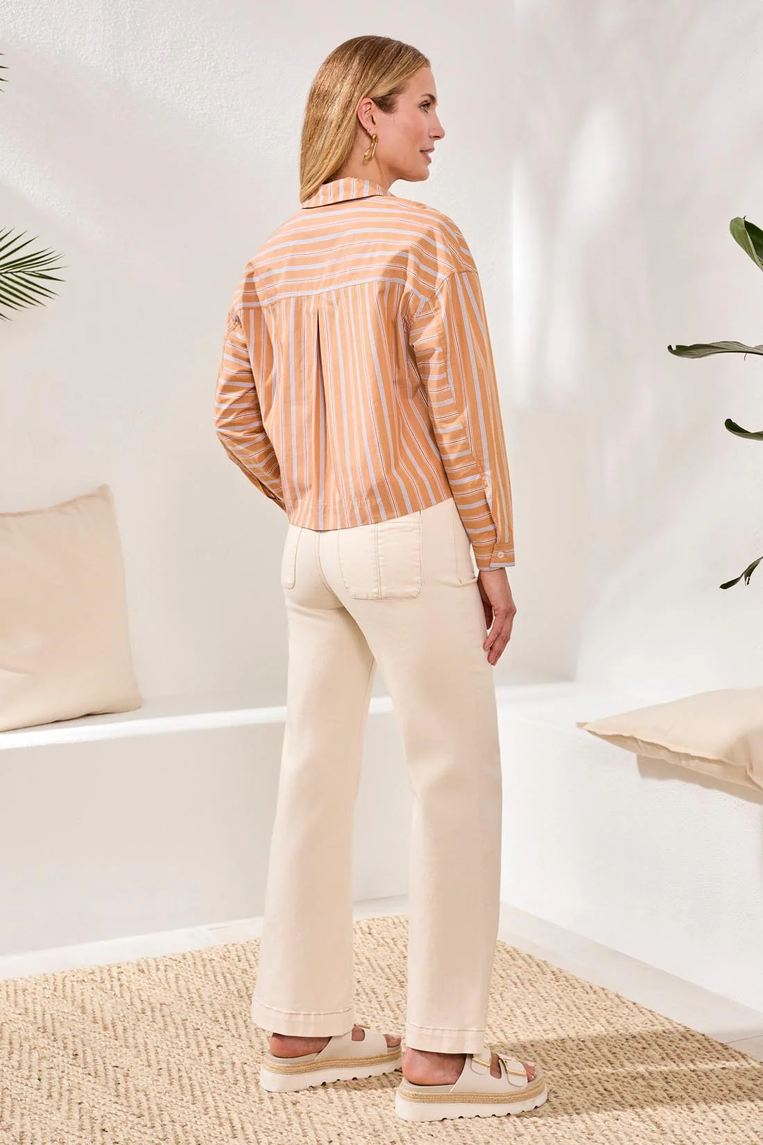 Tribal Popover Blouse - Sahara Beige