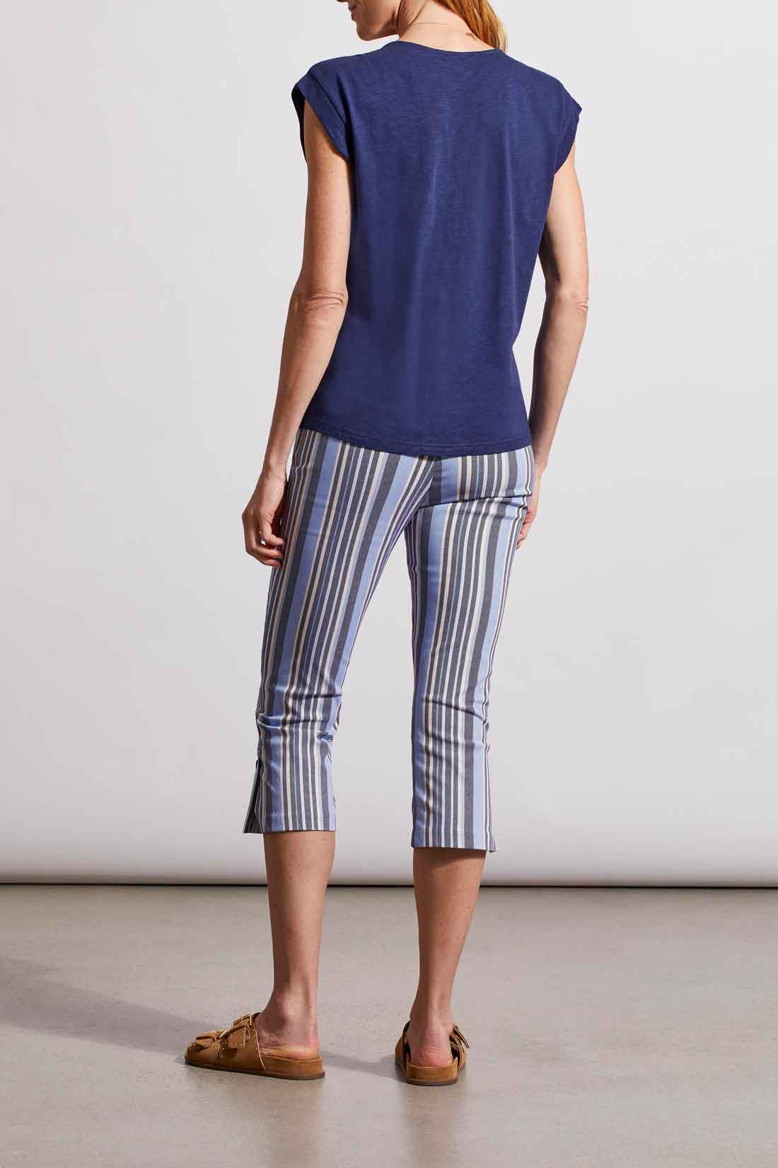 Tribal Rachel Ruched Top - Jet Blue Clothing - Tops - Shirts - SS Knits by Tribal | Grace the Boutique