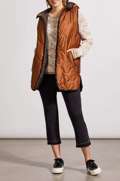 Tribal Reversible Puffer Vest - Walnut Clothing - Outerwear - Coats by Tribal | Grace the Boutique
