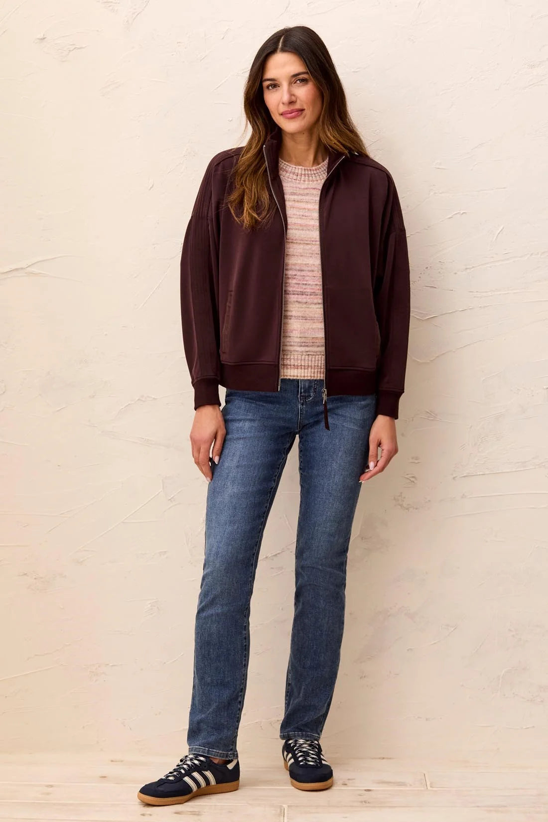Tribal Soft Lounge Bomber - Saddle Brown