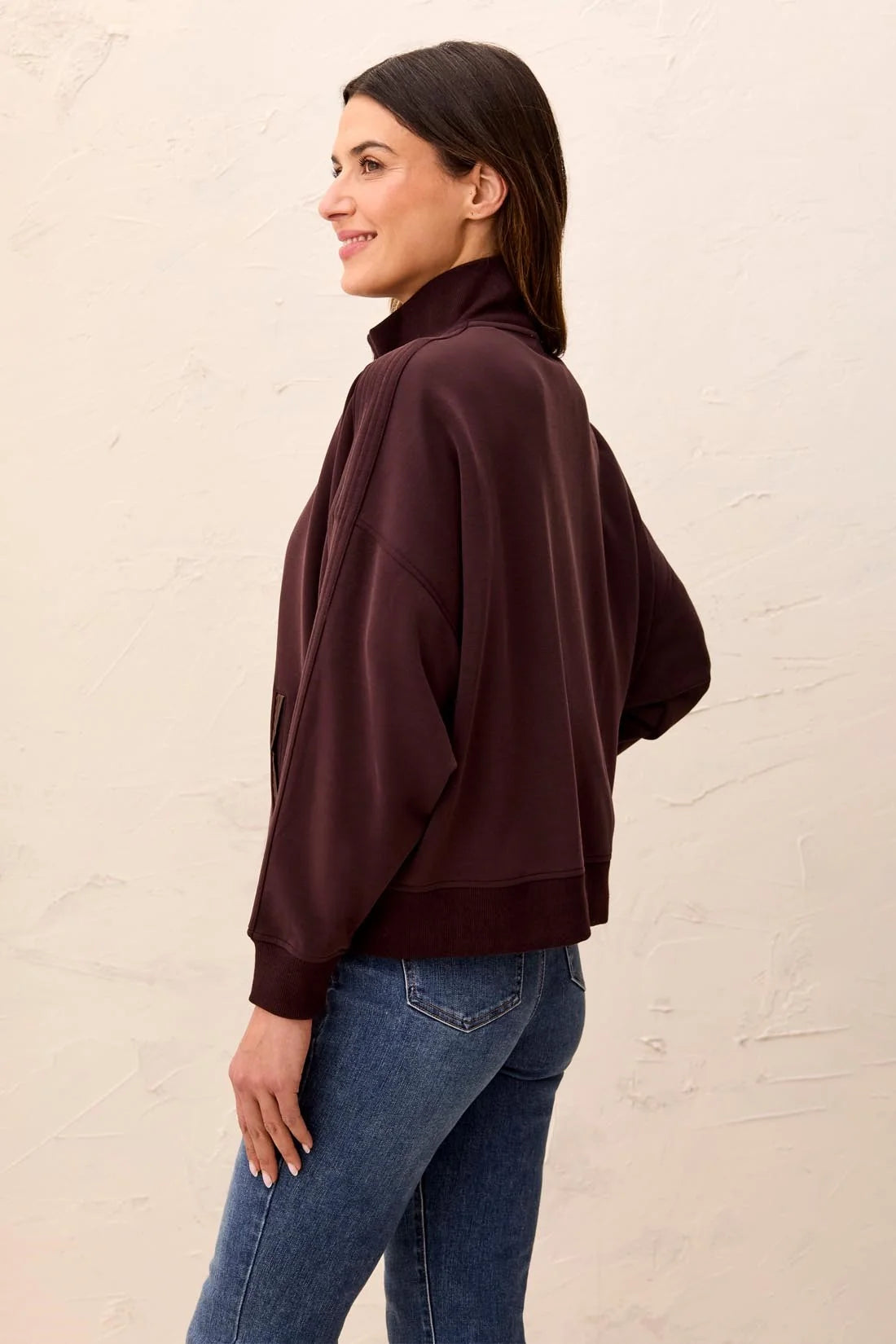 Tribal Soft Lounge Bomber - Saddle Brown