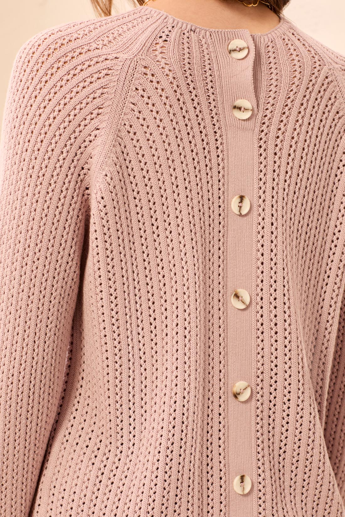 Tribal Sophie Buttonback Sweater - Violet Ice