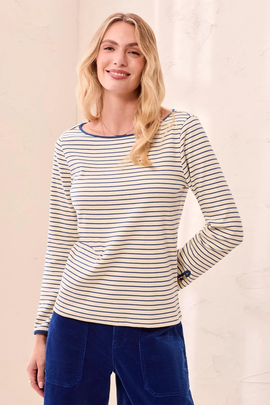 Tribal Stripe Rib Tee - Stellar