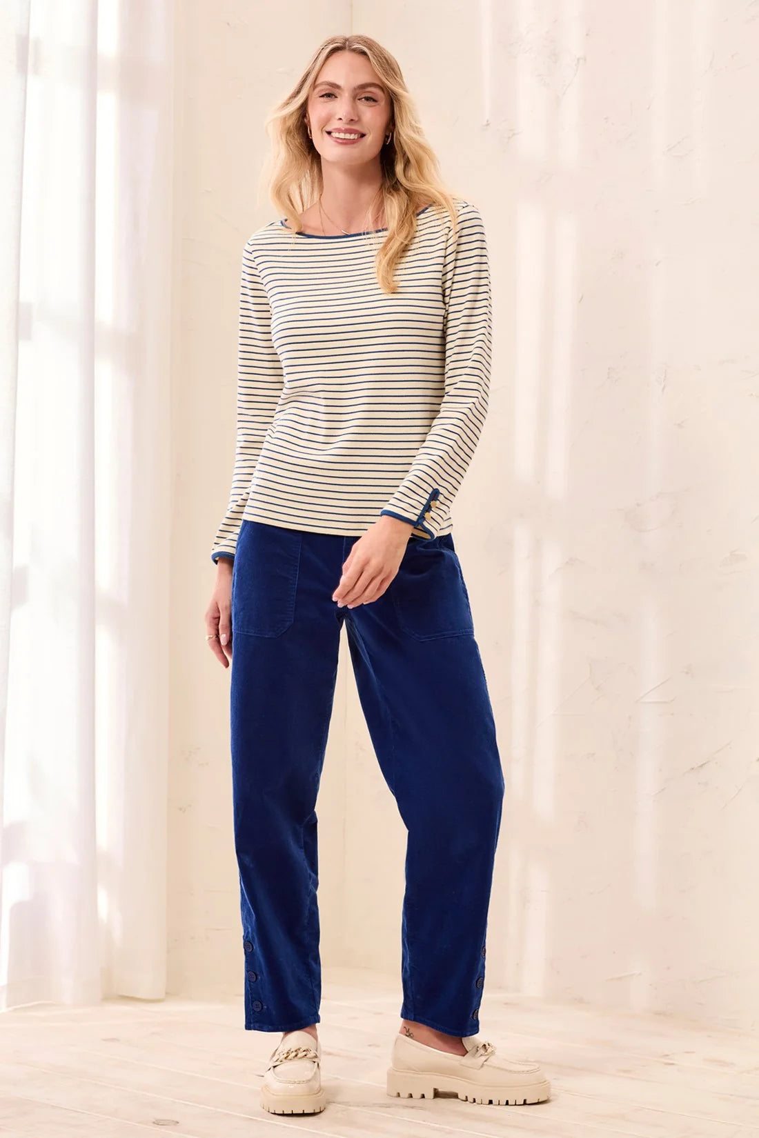 Tribal Stripe Rib Tee - Stellar