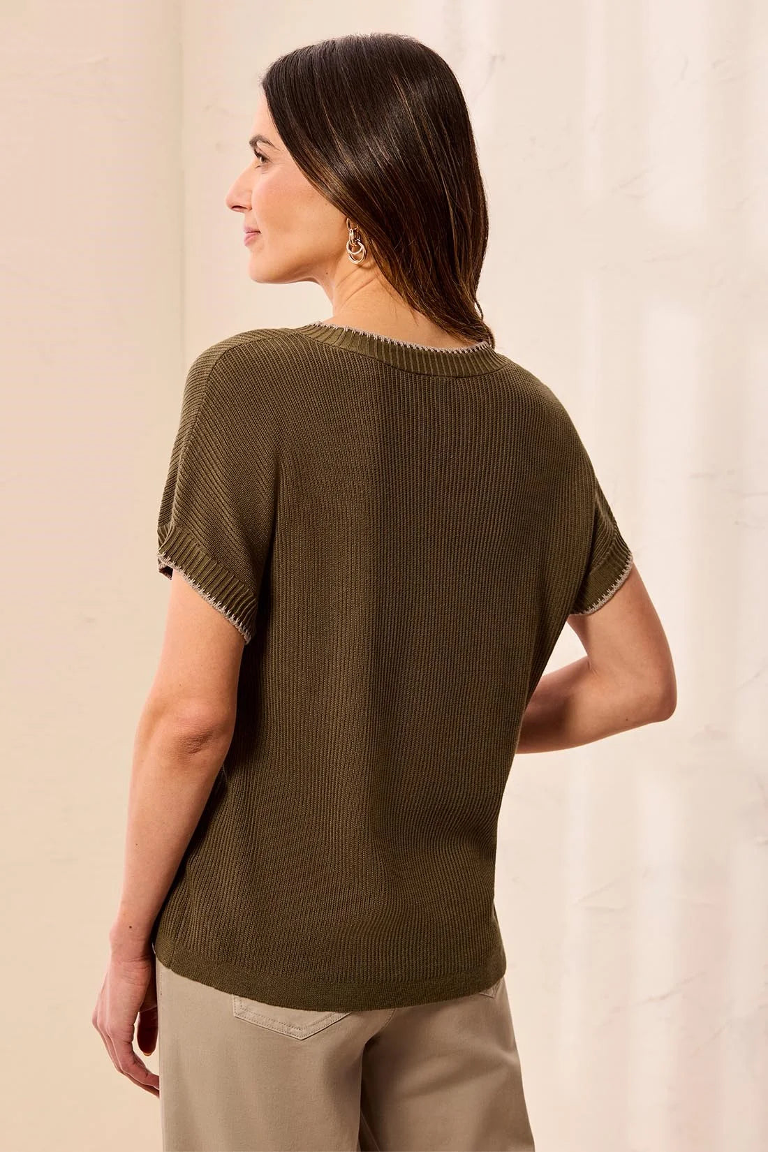 Tribal Sweater Tee - Basil