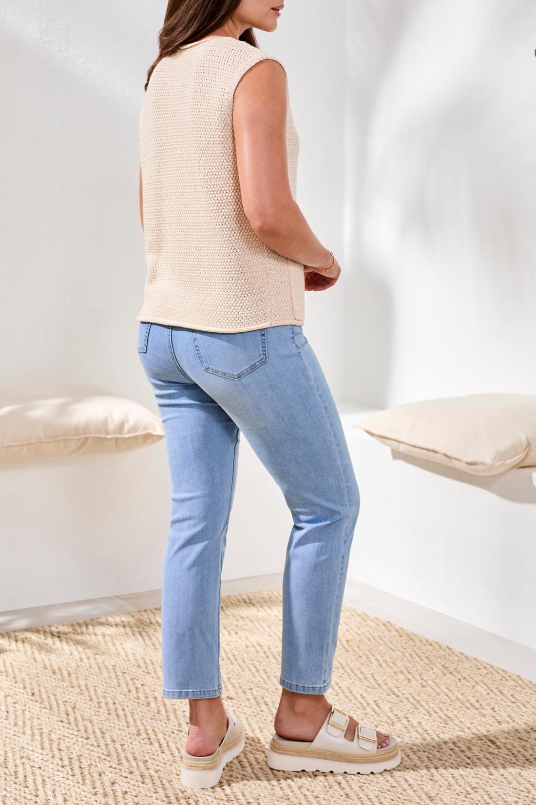 Tribal Sweater Vest - Coco Cream