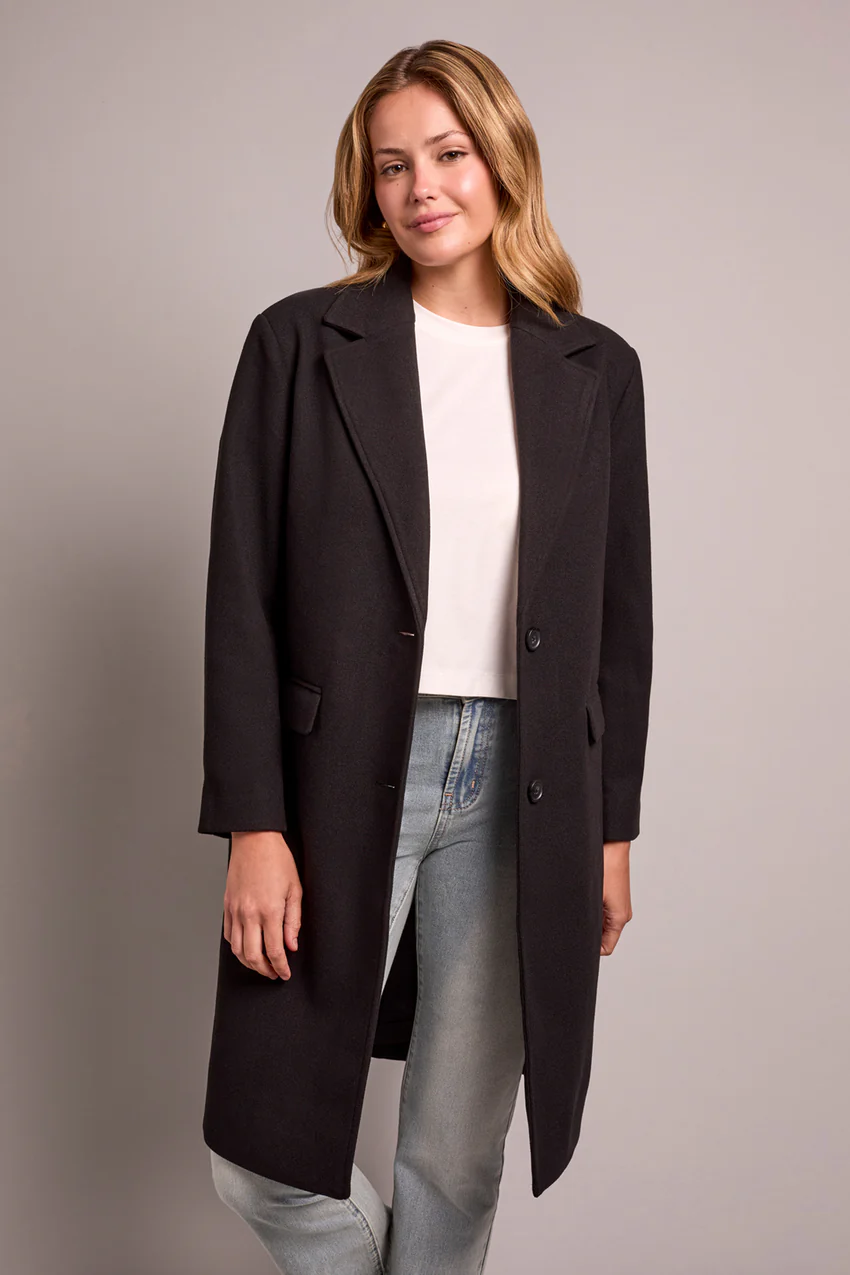 Tribal Tate Trench Coat - Black