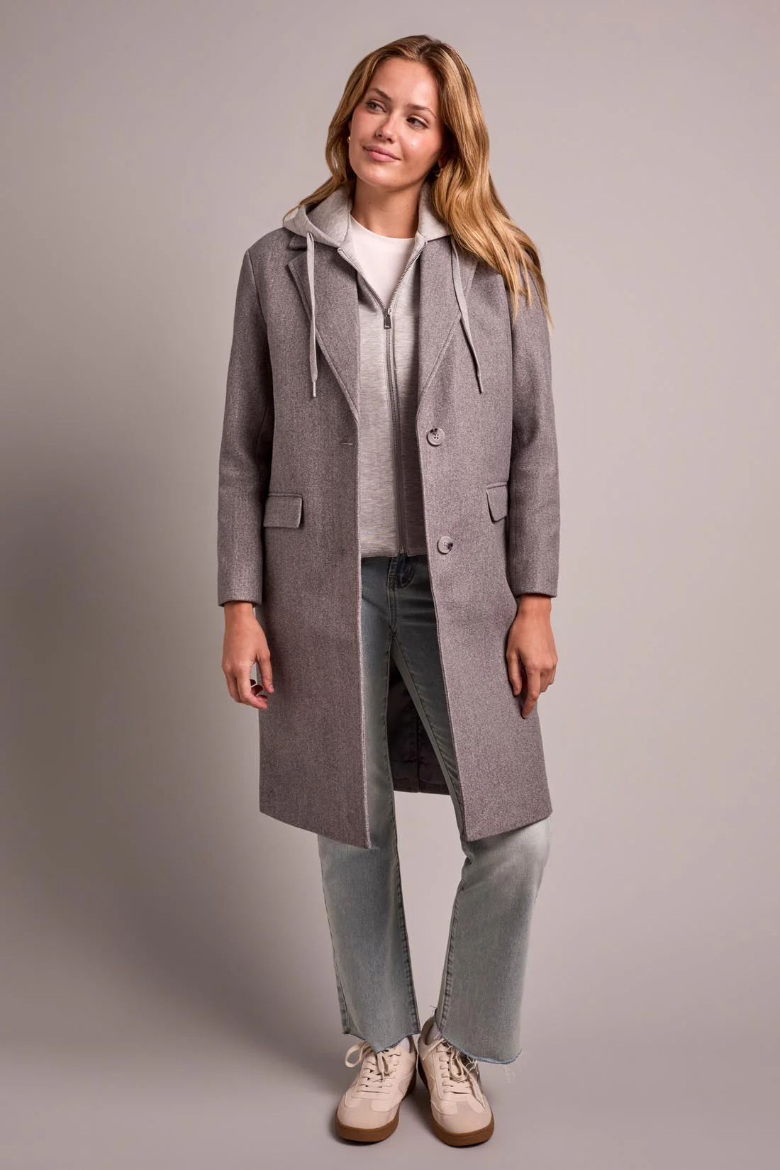 Tribal Tate Trench Coat - Grey