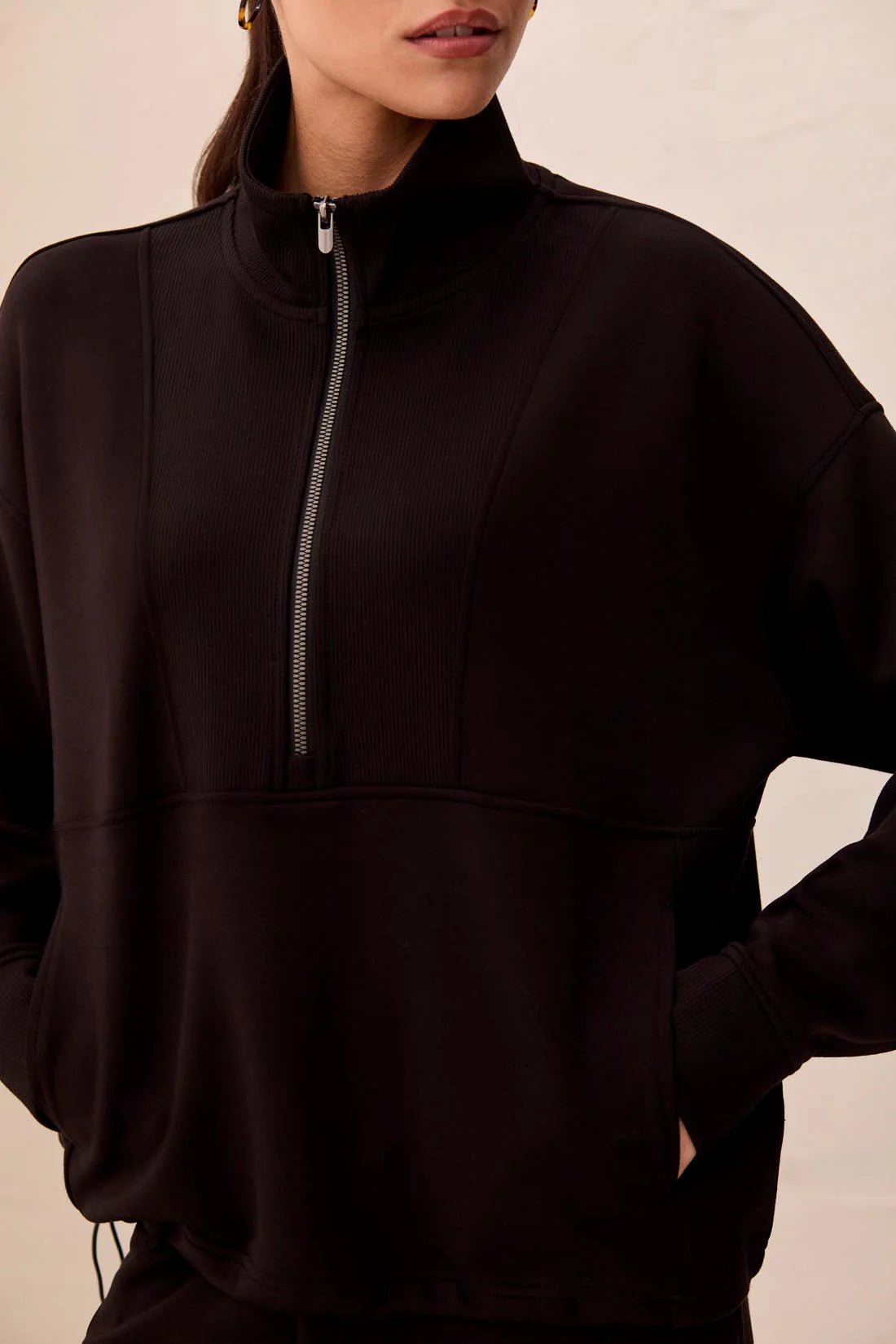 Tribal Techno Lux Half Zip - Black