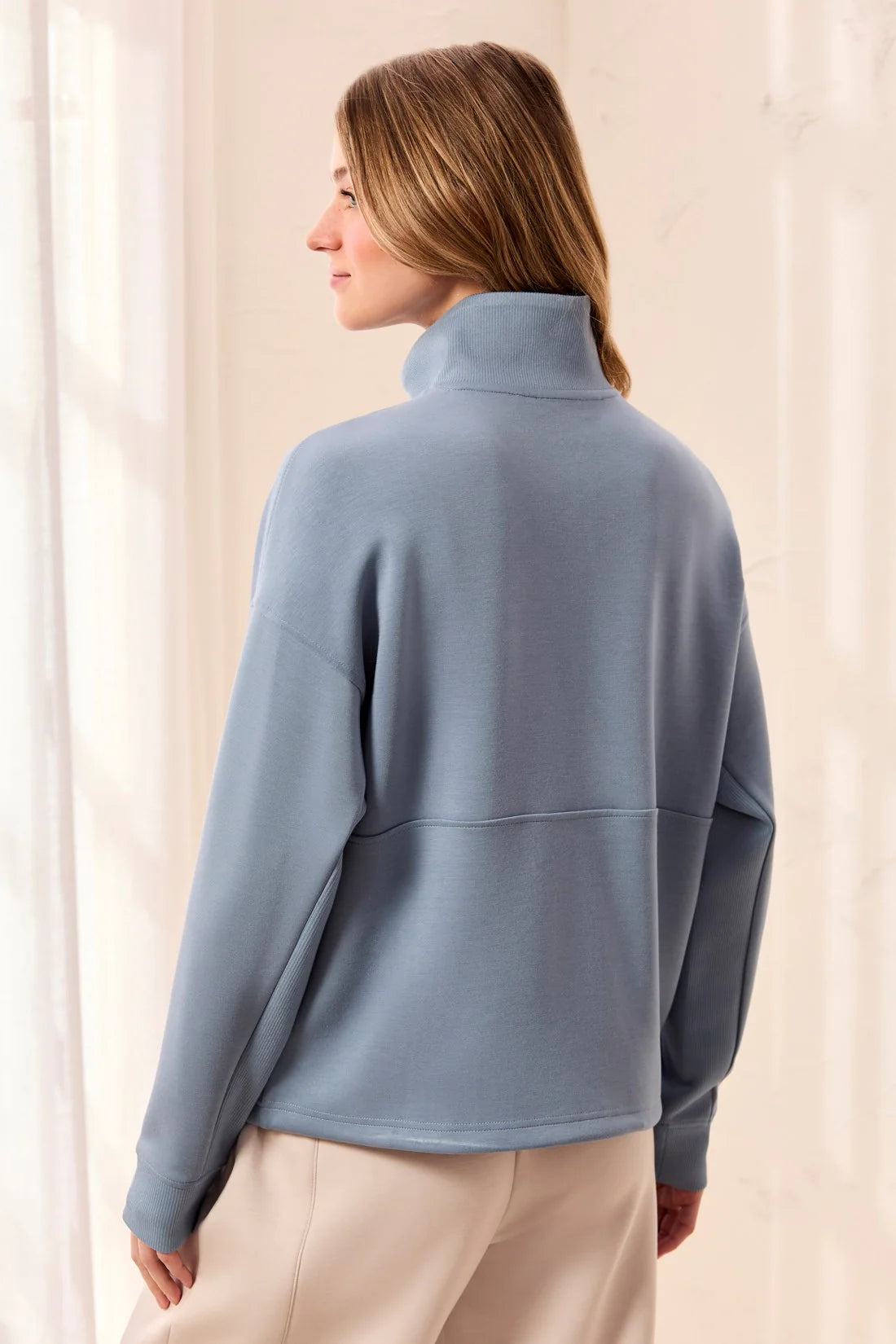 Tribal Techno Lux Half Zip - Blue Fog