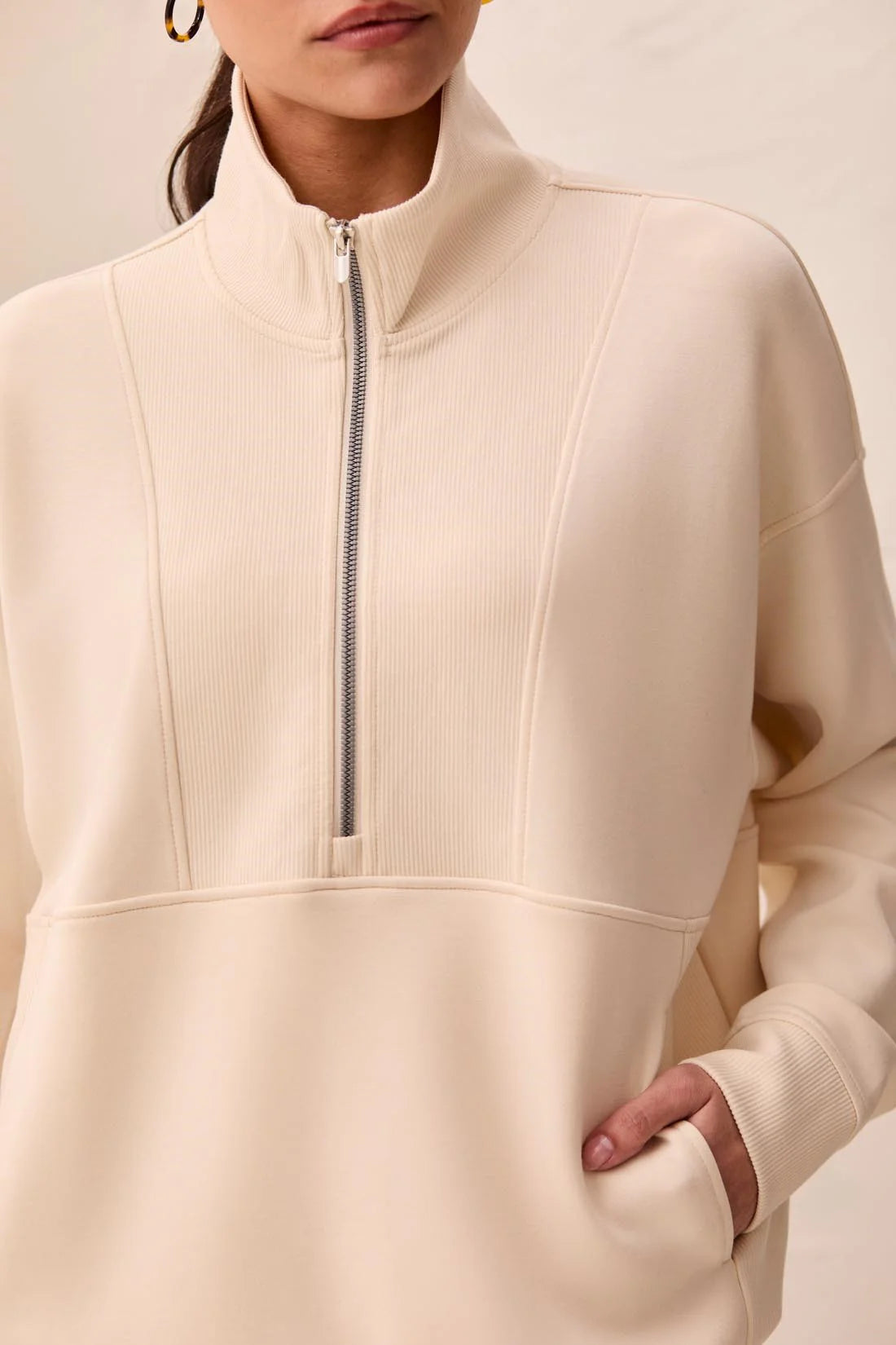 Tribal Techno Lux Half Zip - Moonstone