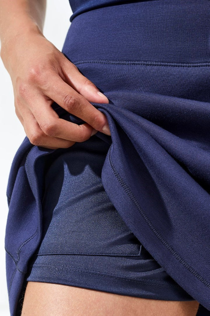 Tribal Technolux Pull On Skort - Jet Blue