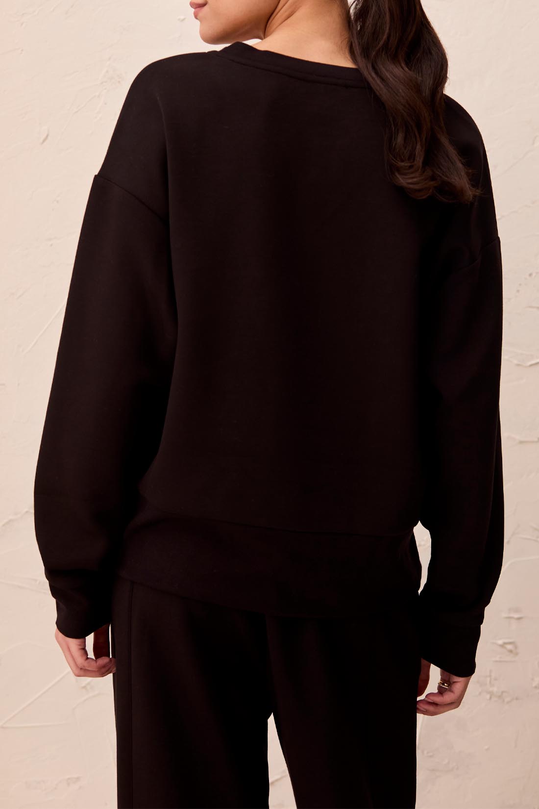 Tribal Techno Lux V Neck Top - Black