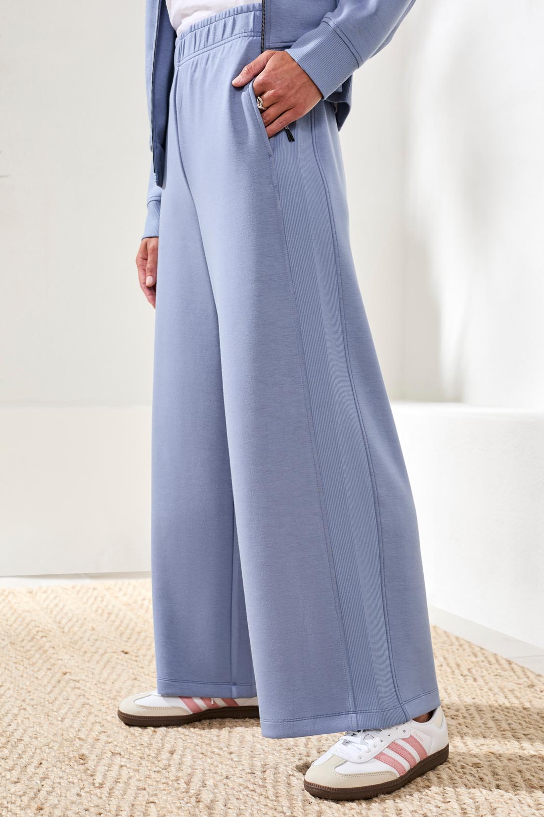 Tribal Technolux Pull On Pant - Dust Blue