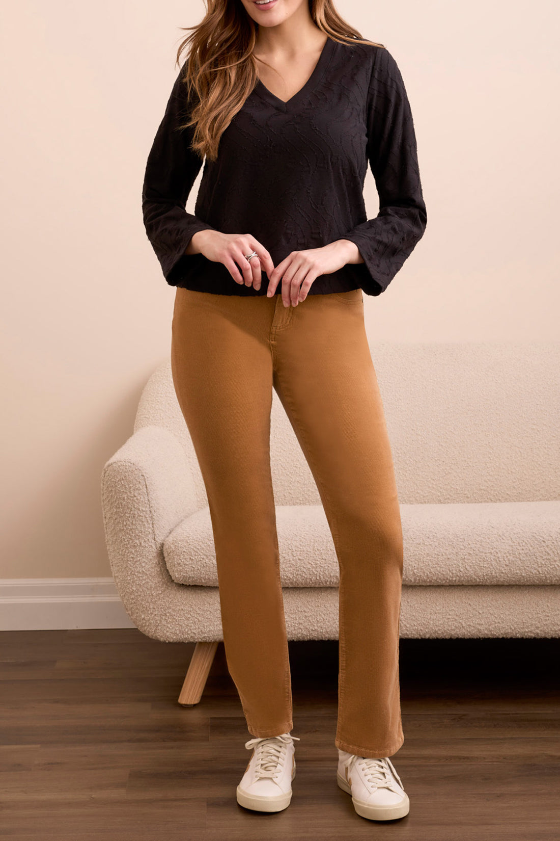 Tribal Tessa V-Neck - Black