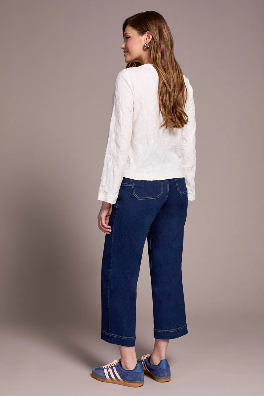 Tribal Tessa V-Neck - Cream