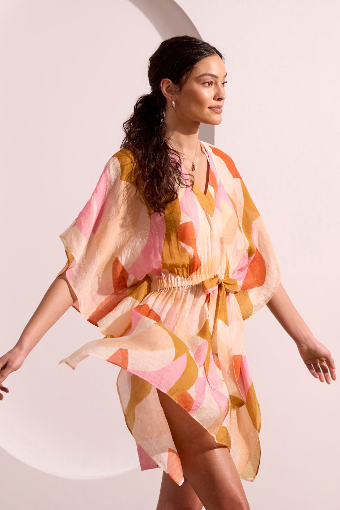 Tribal XIX Palms Caftan Cover Up - Boca Chica