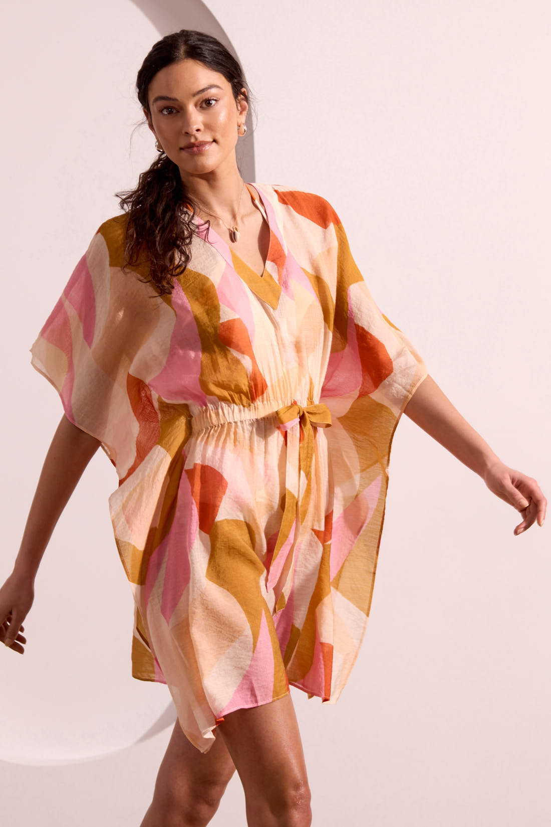 Tribal XIX Palms Caftan Cover Up - Boca Chica